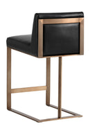 Black Bonded Leather Counter Stool | Splendido Dean | Oroa.com