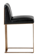 Black Bonded Leather Counter Stool | Splendido Dean | Oroa.com