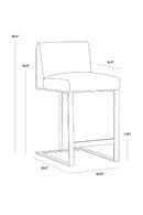 Black Bonded Leather Counter Stool | Splendido Dean | Oroa.com