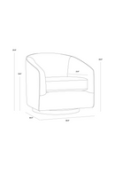 Curved Swivel Lounge Chair | Splendido Hazel | Oroa.com