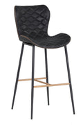 Diamond-Stitched Leather Look Bar Stools (2) | Splendido Lyla