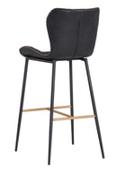 Diamond-Stitched Leather Look Bar Stools (2) | Splendido Lyla