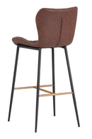 Diamond-Stitched Leather Look Bar Stools (2) | Splendido Lyla