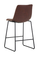 Leather-Look Mid-Century Counter Stools (2) | Splendido Cal | Oroa.com
