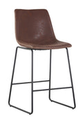 Leather-Look Mid-Century Counter Stools (2) | Splendido Cal | Oroa.com