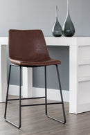 Leather-Look Mid-Century Counter Stools (2) | Splendido Cal | Oroa.com