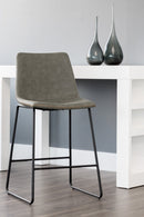 Leather-Look Mid-Century Counter Stools (2) | Splendido Cal | Oroa.com