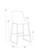 Leather-Look Mid-Century Counter Stools (2) | Splendido Cal | Oroa.com