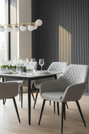 Hospitality furniture - Gray Diamond-Tufted Dining Armchair - www.oroatrade.com