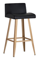 Black Leather Look Counter Stool | Splendido Dani | Oroa.com