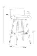 Black Leather Look Counter Stool | Splendido Dani | Oroa.com