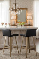 Black Leather Look Counter Stool | Splendido Dani | Oroa.com
