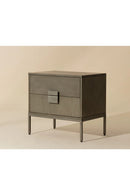 Acacia Wood 2-Drawer Nightstand | Splendido Jade | Oroa.com