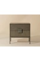 Acacia Wood 2-Drawer Nightstand | Splendido Jade | Oroa.com