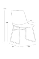 Leather Look Mid-Century Dining Chairs (2) | Splendido Cal | Oroa.com