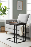 Gray Oak C-Shaped Side Table | Splendido Arden | Oroa.com