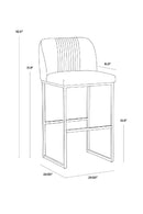 Gray Runch-Back Bar Stool | Splendido Nevin | Oroa.com