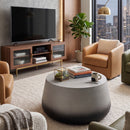 Ombre Concrete Drum Indoor/Outdoor Coffee Table | Splendido Aries