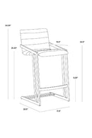 Channel-Tufted Counter Stool | Splendido Webber | Oroa.com