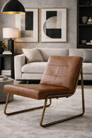 Brown Leather Lounge Chair | Splendido Anton | Oroa.com
