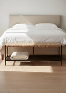 Hand-Woven Leather Bench | Splendido Omari | Oroa.com