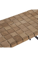 Hand-Woven Leather Bench | Splendido Omari | Oroa.com