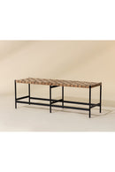 Hand-Woven Leather Bench | Splendido Omari | Oroa.com