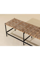 Hand-Woven Leather Bench | Splendido Omari | Oroa.com