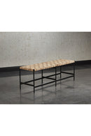 Hand-Woven Leather Bench | Splendido Omari | Oroa.com