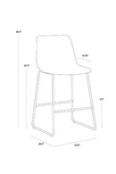 Leather-Look Mid-Century Counter Stools (2) | Splendido Cal | Oroa.com