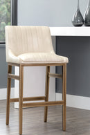 Leather-Look Vertical-Channeled Bar Stool | Splendido Halden | Oroa.com