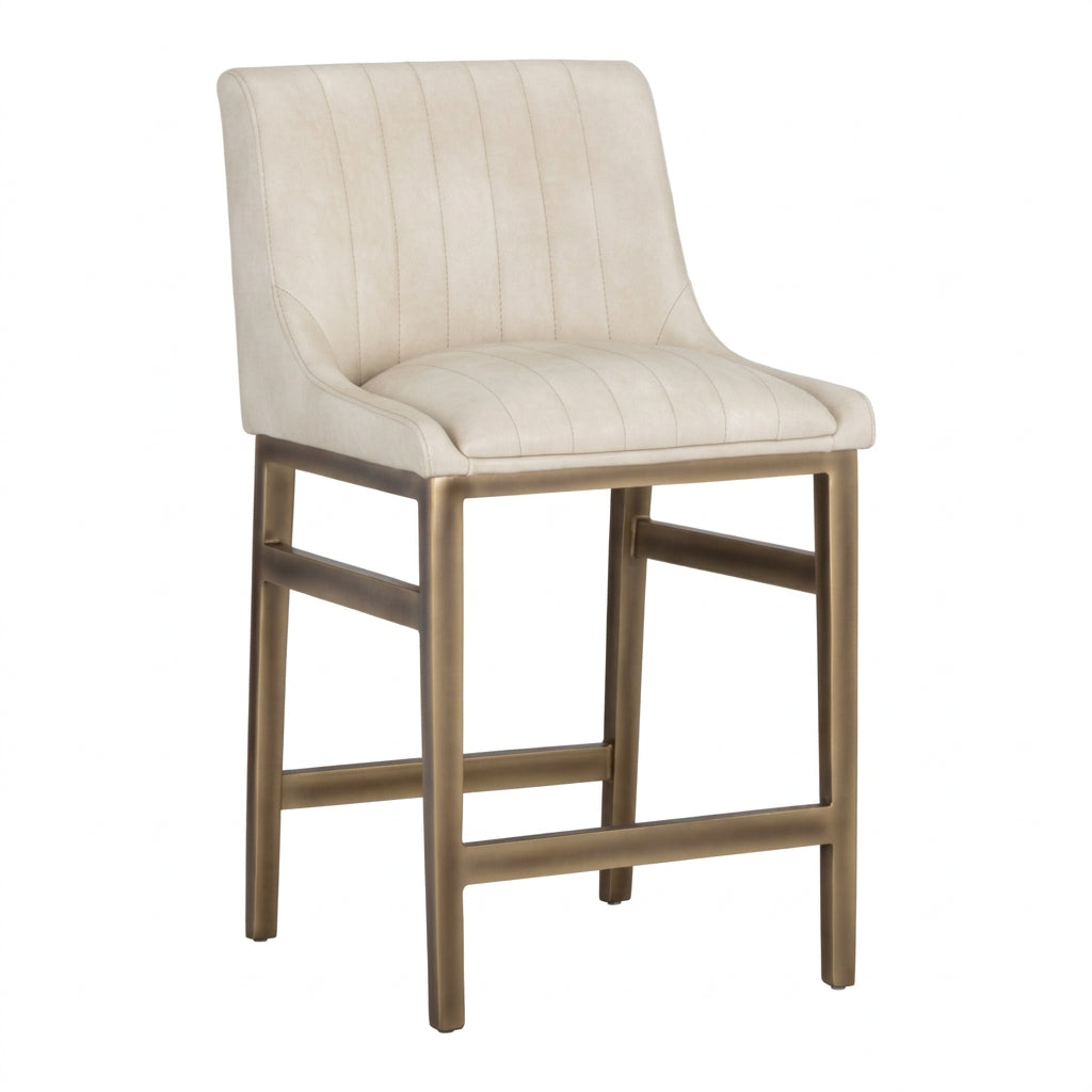 Channel-Tufted Counter Stool | Splendido Halden | Oroa Trade