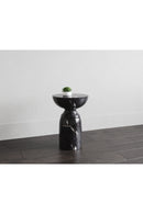 Round Marble-Look Indoor/Outdoor End Table | Splendido Goya | Oroa.com