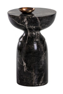 Round Marble-Look Indoor/Outdoor End Table | Splendido Goya | Oroa.com