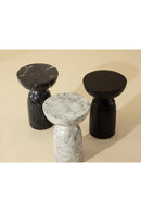 Round Marble-Look Indoor/Outdoor End Table | Splendido Goya | Oroa.com