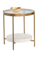 Gold Framed Glass Side Table | Splendido Gia | Oroa.com