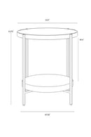 Gold Framed Glass Side Table | Splendido Gia | Oroa.com