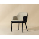 Hospitality furniture - Cream and Black Leather Dining Chair - www.oroatrade.com