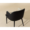 Hospitality furniture - Cream and Black Leather Dining Chair - www.oroatrade.com