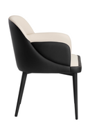 Cream and Black Leather Dining Chair | Splendido Hagan | Oroa.com