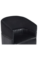 Hospitality furniture - Black Leather Wheeled Lounge Chair - www.oroatrade.com