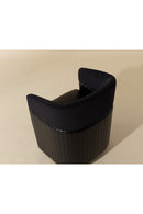 Hospitality furniture - Black Leather Wheeled Lounge Chair - www.oroatrade.com