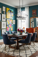 Contract furniture - Bronze Cantilever Leather Dining Chairs (2) - www.oroatrade.com