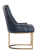Contract furniture - Bronze Cantilever Leather Dining Chairs (2) - www.oroatrade.com