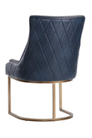 Contract furniture - Bronze Cantilever Leather Dining Chairs (2) - www.oroatrade.com