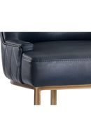Contract furniture - Bronze Cantilever Leather Dining Chairs (2) - www.oroatrade.com