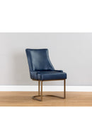 Contract furniture - Bronze Cantilever Leather Dining Chairs (2) - www.oroatrade.com