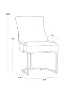 Contract furniture - Bronze Cantilever Leather Dining Chairs (2) - www.oroatrade.com