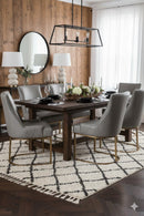 Contract furniture - Bronze Cantilever Leather Dining Chairs (2) - www.oroatrade.com