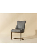 Contract furniture - Bronze Cantilever Leather Dining Chairs (2) - www.oroatrade.com